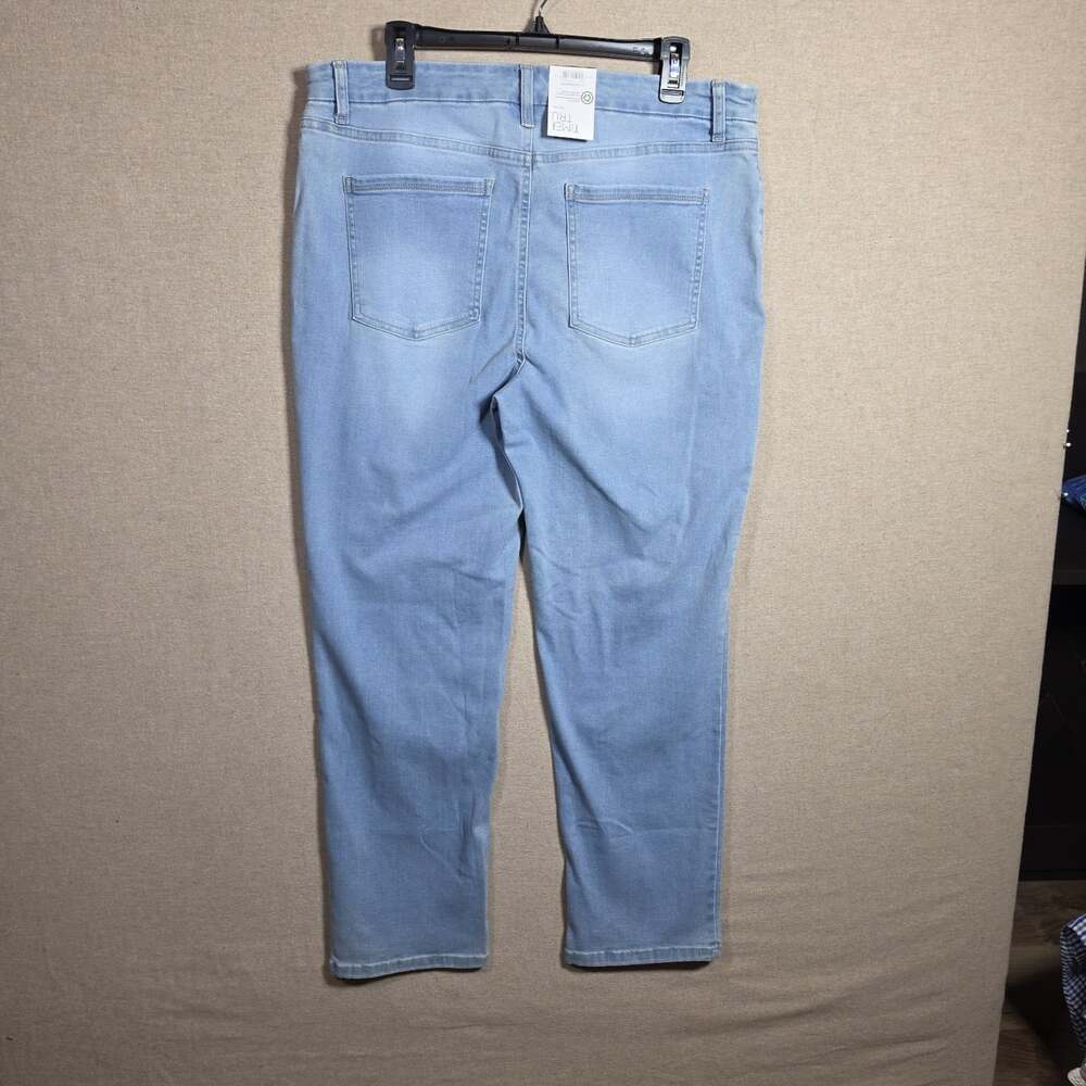 Time and Tru High Rise Straight Leg Denim Jeggings XL (16-18) stretch light wash - Picture 9 of 10